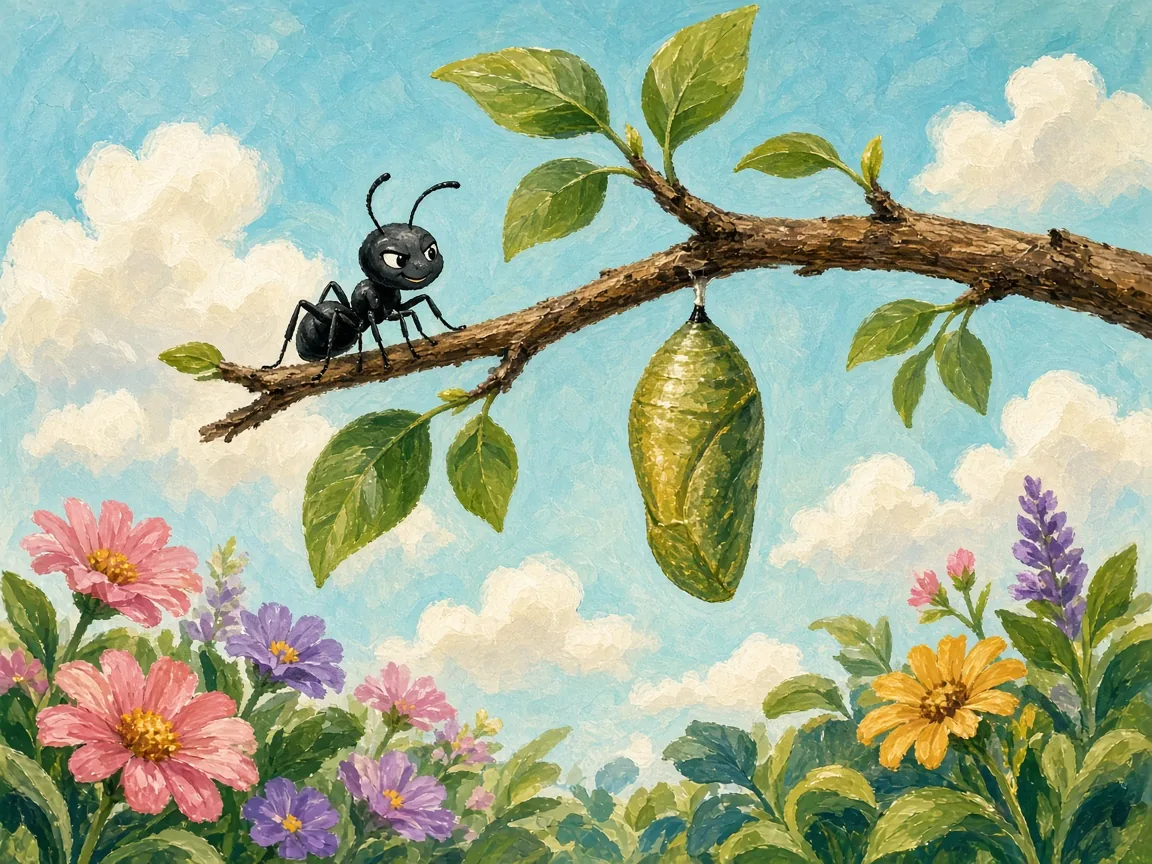 Minh họa Kiến và Nhộng bướm