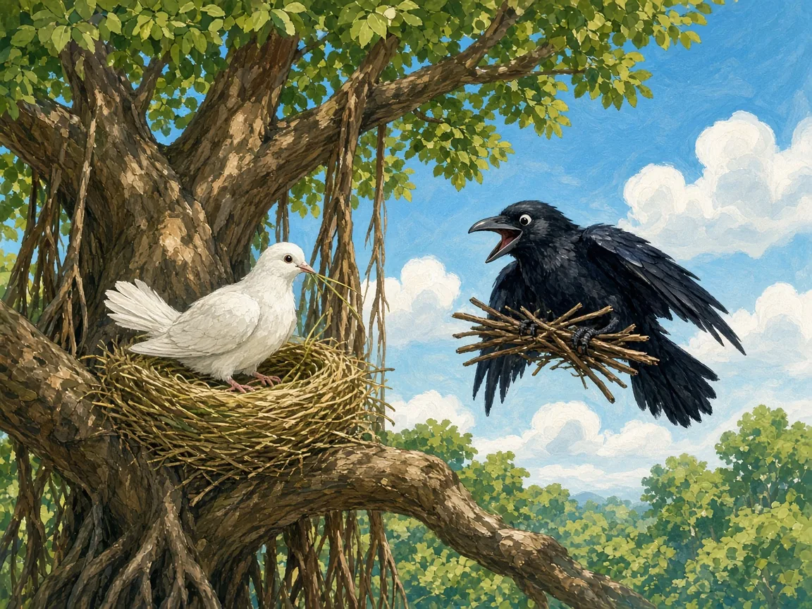 Minh họa Bồ câu và Quạ đen