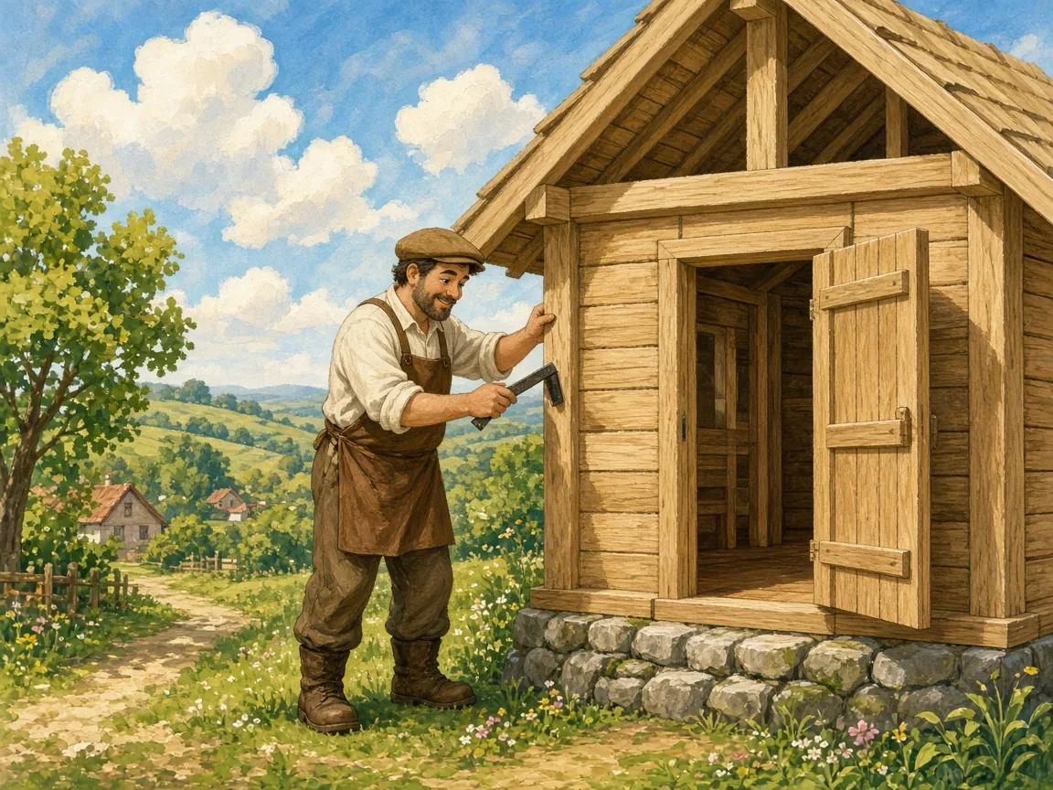 Minh họa Người thợ xây và Ngôi nhà cuối cùng